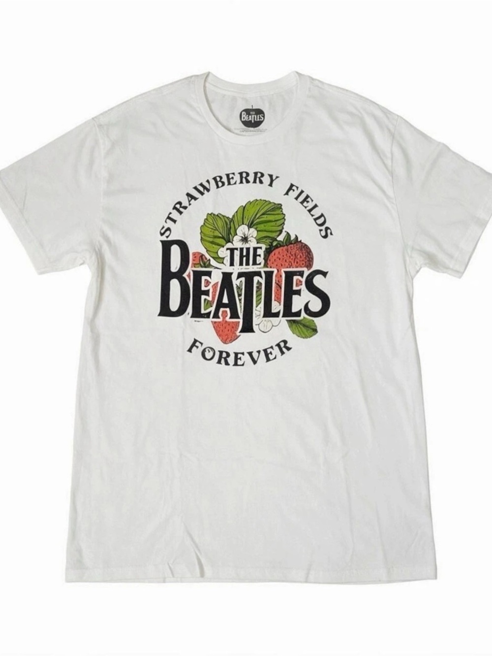 The Beatles "Strawberry Fields Forever" Graphic Tee – White Size 2X